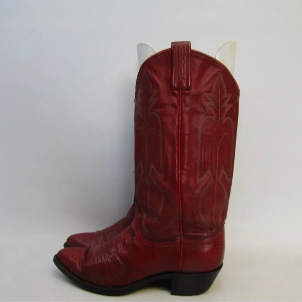 Dan Post red reptile cowboy boots
